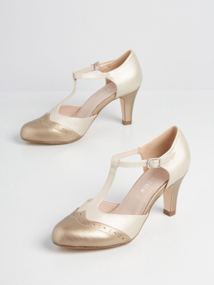 Gilded Galavant T-strap Heel