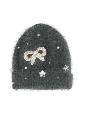 Monnalisa Crystal Embellished Beanie