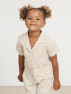 Rylee + Cru Garden Outline Pajama Set - Ivory