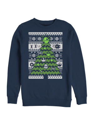 Men's Star Wars Ugly Sweater Christmas Tree Sweatshirt