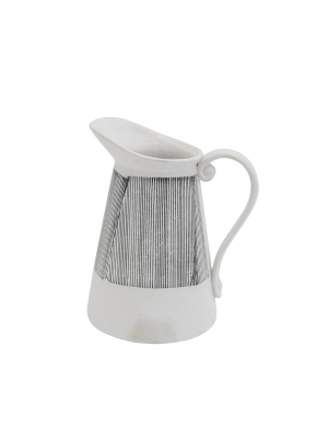 Gray Ceramic Pitcher 9.5" Vase