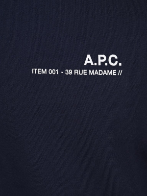 A.p.c. Logo Print Drawstring Hoodie