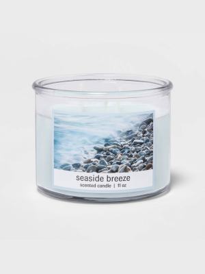 11oz Glass Jar 3-wick Seaside Breeze Candle