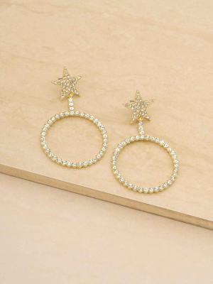 Spotlight Starlight 18k Gold Plated Crystal Earrings