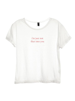 I'm Just Not That Into You [distressed Women's 'baby Tee']