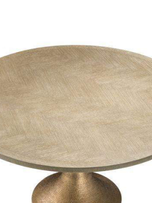 Eichholtz Melchior Round Dining Table - Beige & Bronze