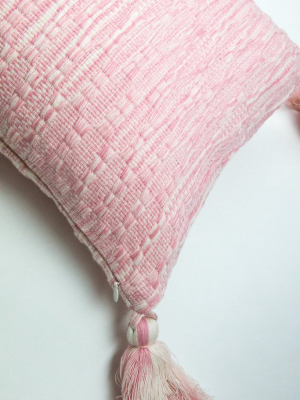 Antigua Pillow - Faded Pink Solid