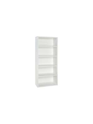 72.77" 5 Shelf Bookshelf White - Closetmaid