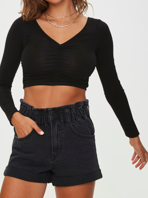 Ruched Crop Top