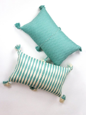 Antigua Lumbar Pillow - Faded Aqua