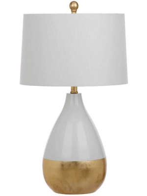 Kiara Table Lamp White/gold (set Of 2)