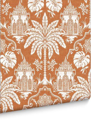 Imperial Wallpaper In Orange From The Exclusives Collection By Graham & Brown