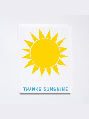 Thanks Sunshine! - Thank You Notecard