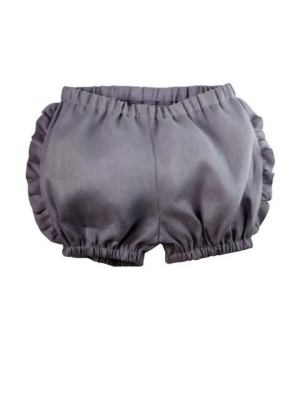 Lavender Linen Frilly Shorts - 6m, 9m Years Only