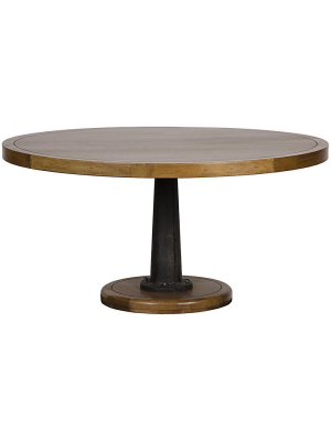 Noir Yacht 60" Dining Table With Cast Pedestal