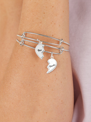 Best Friends Charm Bangle, Set Of 2