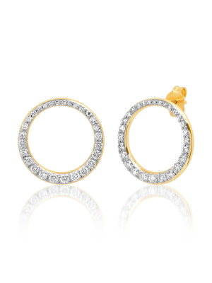 Diamond Asymmetrical Loop Earrings