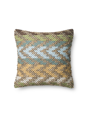 Green & Multi Dhurri Style Pillow