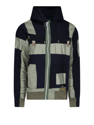 Sacai Panelled Zip-up Jacket