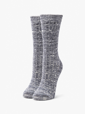 Marled Knit Crew Socks