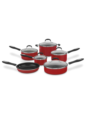 Cuisinart 11pc Red Non-stick Cookware Set - 55-11r