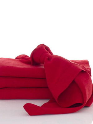 Hg Flame Hand-dyed Linen Napkin, 22"