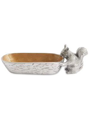 Julia Knight Squirrel Cracker 9.75" Tray In Toffee