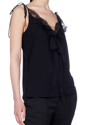 Alexander Mcqueen Lace-trim Draped Vest