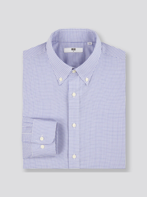 Men Easy Care Checked Regular-fit Long-sleeve Shirt (online Exclusive)