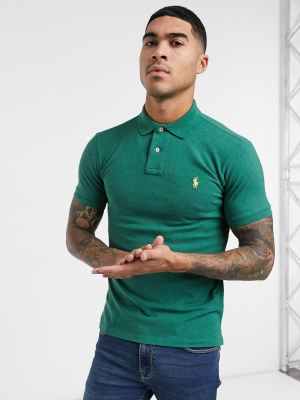 Polo Ralph Lauren Slim Fit Polo Shirt In Green With Pony Logo