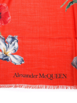 Alexander Mcqueen Logo Print Scarf