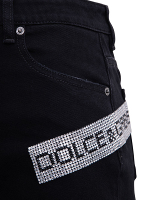 Dolce & Gabbana Embellished Logo Skirt