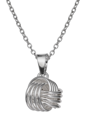 Loveknot Pendant In Sterling Silver - Silver (18")