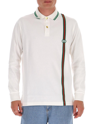 Gucci Interlocking G Long Sleeve Polo Shirt