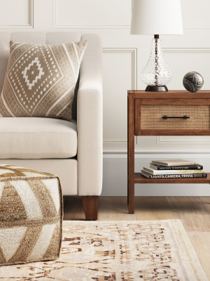 Warwick Wood & Rattan Side Table - Threshold™