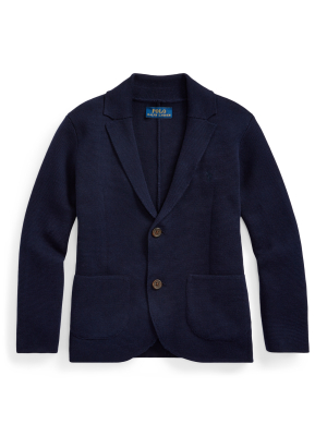 Notch Lapel Cotton Cardigan