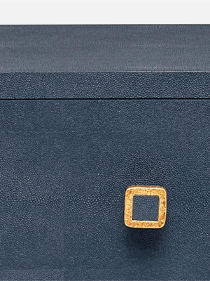 Dallon 2 Door Buffet Navy Faux Shagreen And Gold Steel