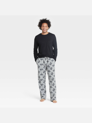 Men's Microfleece Polar Bear Pajama Set - Goodfellow & Co™ Black