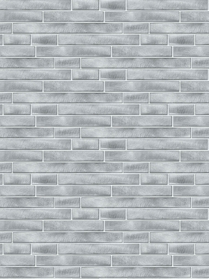 Brushed Metal Tile Peel-and-stick Wallpaper In Silver By Nextwall