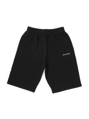 Balenciaga Kids Logo Print Track Shorts