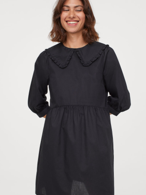 Collared Poplin Dress