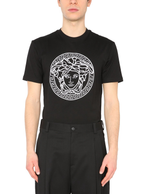 Versace Medusa Embroidered T-shirt