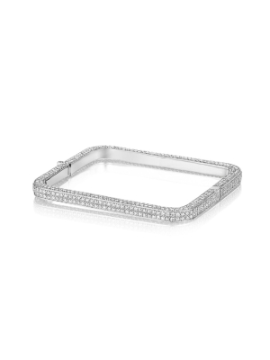 Piece Square Diamond Eternity Bangle