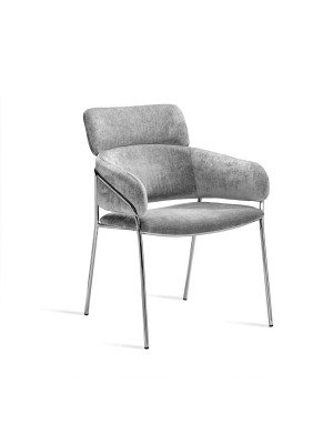 Interlude Home Marino Chair In Ocean Grey