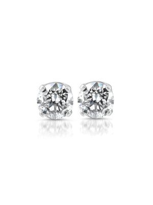 Pompeii3 1/5ct Diamond Studs 14k White Gold