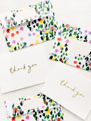 Patterned Envelope Thank You Card Set