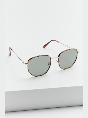 Tegan Metal Square Sunglasses