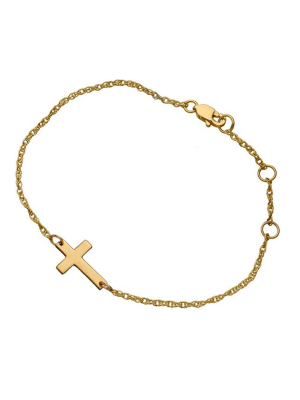 Theresa 1/2"cross Anklet