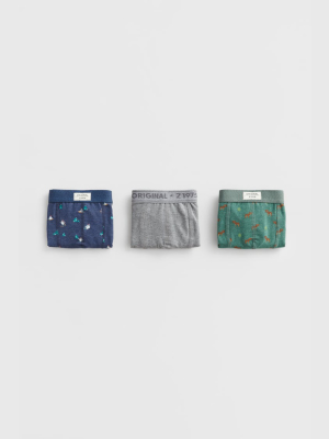 Three-pack Of Reindeer Boxers