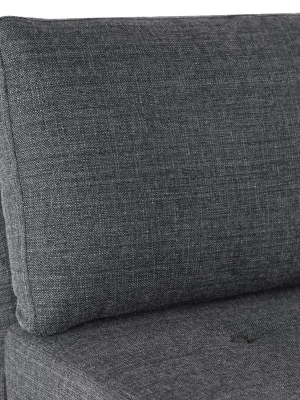 Nuevo Janis Seat Armless Sofa - Dark Grey Tweed